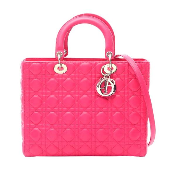 Dior Lady Dior Large Cannage Leather Handbag - Picture 1 of 8